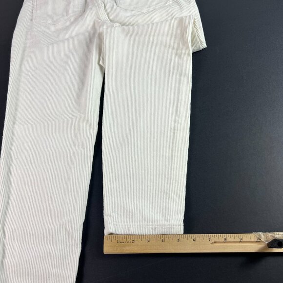 Oat New York Pants Women's 31x27* High Rise Skinny Crop Corduroy White Tag 30 - Picture 11 of 16